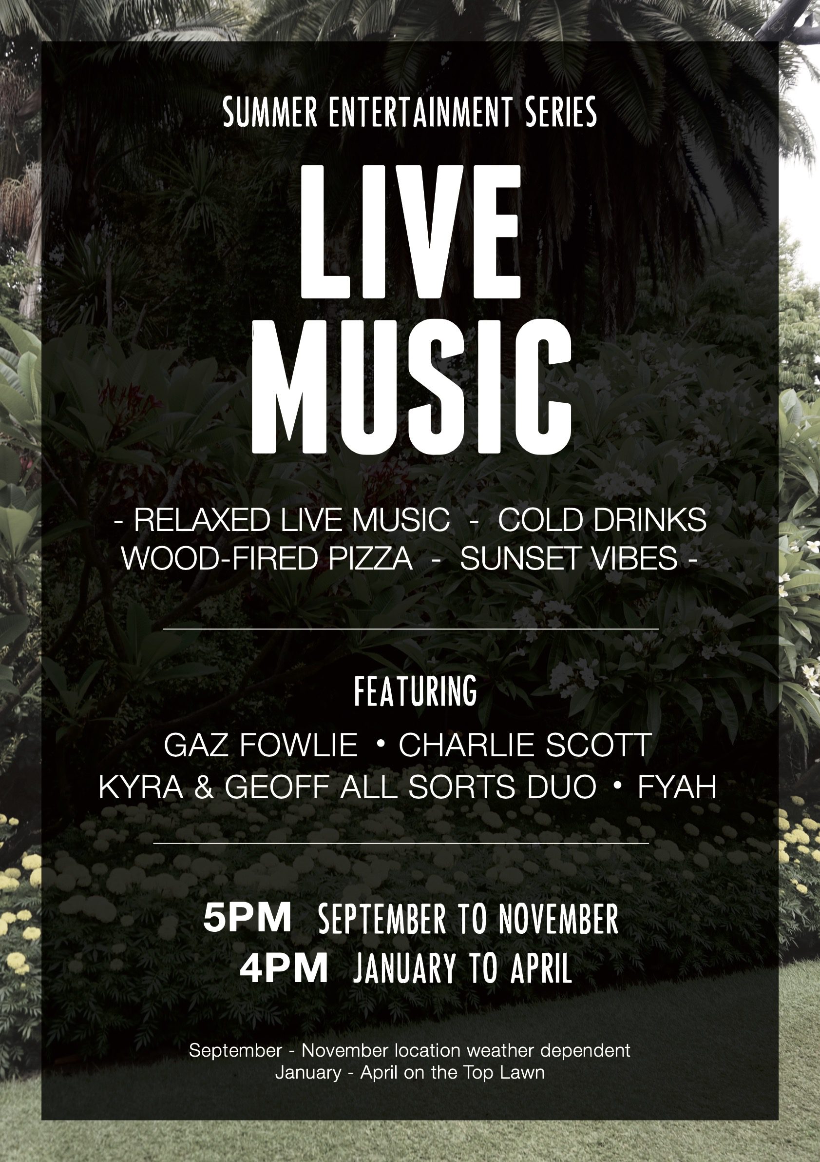 Live Music Schedule